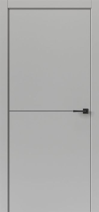 Межкомнатная дверь "Tamburat Light Geometry 4302" лофт светлый черная кромка