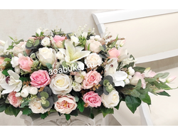 Дизайнерская композиция в вазе из искусственных цветов Валери № УНС022