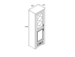 Шкаф-витрина "Прованс"