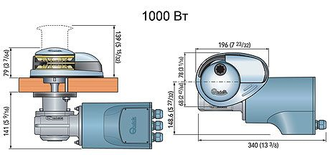 Якорная лебедка QUICK «Prince DP2» 1000 Вт, 12 В, цепь 8 мм