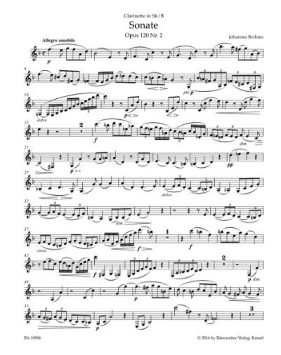 Brahms Sonatas op.120 for Clarinet and Piano