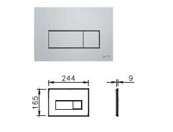 Комплект: инсталляция Vitra Core 738-5800-001 и панель смыва Root S 740-2380, глянцевый хром, для унитазов 3/6 л, глубина установки 8 см, 800-1875