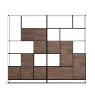 Стеллаж Tetris1+1 black американский орех