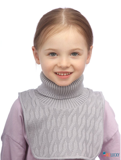 Манишка 23-34 подклад 100% полиэстер, р. 3 (от 5 лет) светло-серый