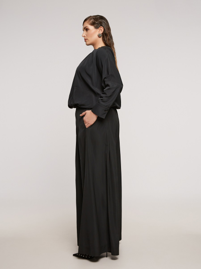 Брюки широкие из плащовки