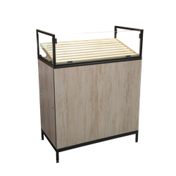 витрина с деревянной полкой и стеклом серии UNIVERSAL