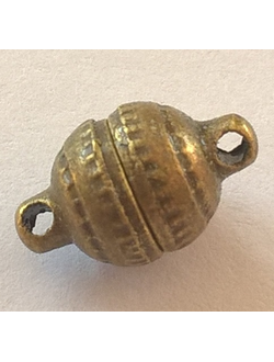 Магнитные застежки, шарик 10 мм бронза