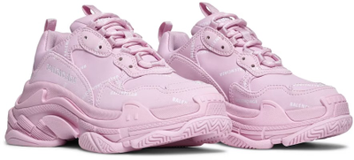 Balenciaga Triple S Sneaker Allover Logo Pink женские