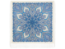 Павловопосадский платок Розовая метель 2179-1