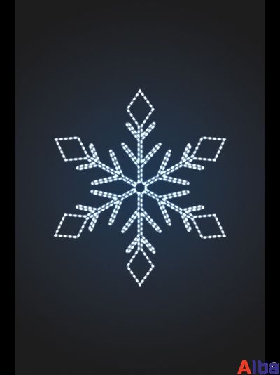 Световое панно Снежинка - 6 2,5 м