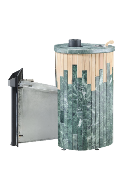 Печь Ферингер Малютка ПФ Змеевик + Окаменевшее дерево до 18 м3