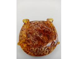 Магнит подкова с лошадью.