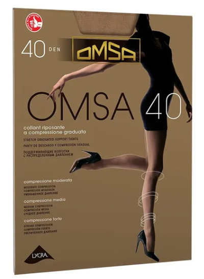 Колготки женские с шортиками Omsa 40 den