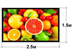 Интерьерный видеоэкран с шагом пикселя Р4 мм., размер 2,5 х 1,5 м.