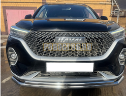 Защита переднего бампера двойная Папа Тюнинг d60/42 для HAVAL M6 2023-