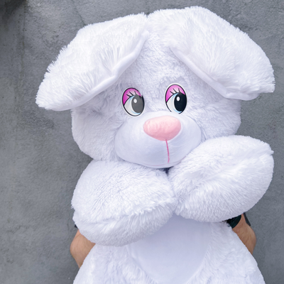 Плюшевый заяц 110 см белый