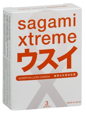 Ультратонкие презервативы Sagami Xtreme Superthin - 3 шт. Производитель: Sagami, Япония