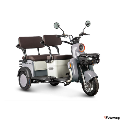 Электротрицикл Rutrike Gelbert Beta 48V/60V 800Вт серо-белый