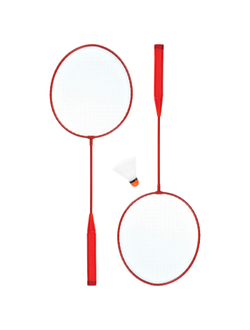 Набор для бадминтона ONLYTOP: 2 ракетки, волан, в сетке, цвета МИКС