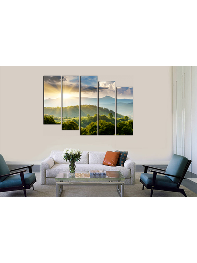 Модульная картина "Животворящие лучи солнца"