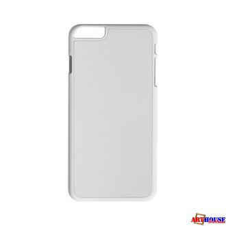 IPhone 6 PLUS - Белый силиконовый чехол (вставка под сублимацию)