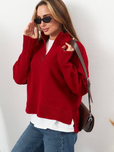 Джемпер поло с длинным рукавом