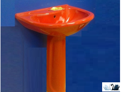 Раковина с пьедесталом Оскольская керамика Престиж, 63 см, красный, для ванной