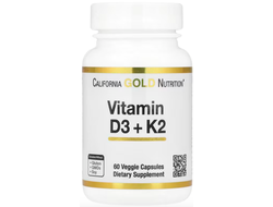 California Gold Nutrition Vitamin D3 + K2 - ВИТАМИН D3 С ВИТАМИНОМ K2