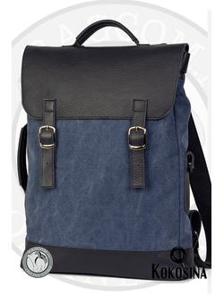 Рюкзак Kokosina Большой Синий Морской вид спереди