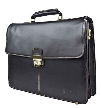Кожаный портфель Brusado black (арт. 2011-01)