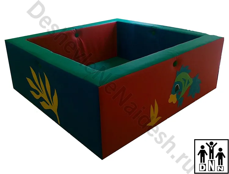 Сухой бассейн квадратный Рыбка красный