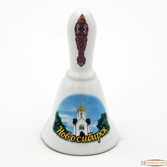 Колокольчик керамический средний «Часовня Святого Николая» Новосибирск