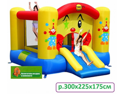 Батут с горкой Happy Hop «Забавный клоун»