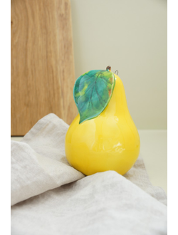 Груша с листом (жёлтая)