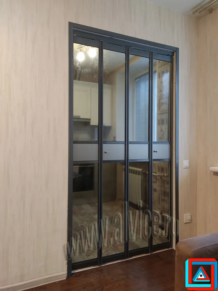 Складная дверь-книжка из 4-х створок