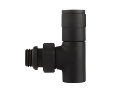 Набор дизайн-вентилей Royal Thermo PIANO, угловой (черный) 1/2"