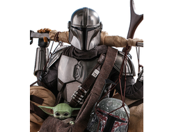 Мандалорец и малыш Йода (Грогу) ("Мандалорец") - Коллекционная ФИГУРКА 1/6 THE MANDALORIAN AND GROGU (DELUXE VERSION) (TMS052) - Hot Toys