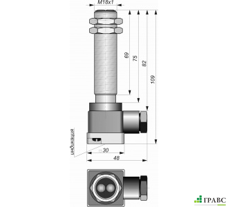 Оптический бесконтактный датчик OC13-NO/NC-NPN-K (Л63)