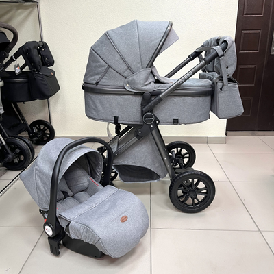 Детская коляска 3 в 1 Lovamama V9 Серый