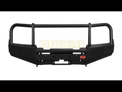 Передний силовой бампер серии Трофи на Nissan Pathfinder III 2004-2010 (02.012.01)