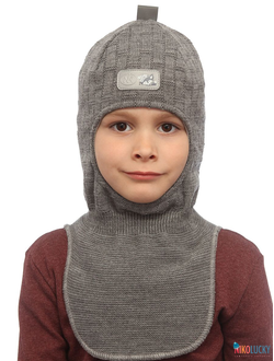 Шапка-шлем "Саша" 20201-02, цвет серый, р. 48-50