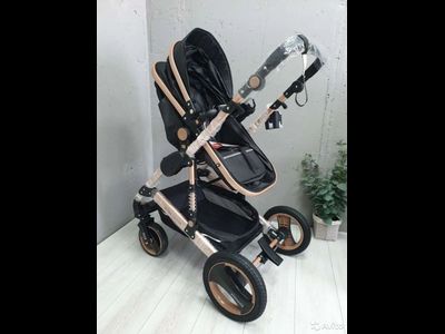 Детская коляска 3 в 1 Wisesonle Черный