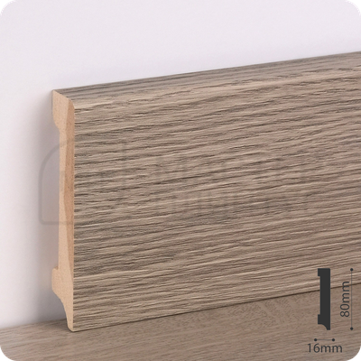 Плинтус деревянный ламинированный Ларче грей