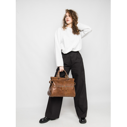 Кожаный саквояж Monvalle Premium brown (арт. 4046-63)