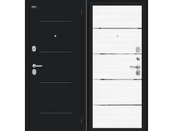 R-2 Лайн Букле черное/Snow Melinga