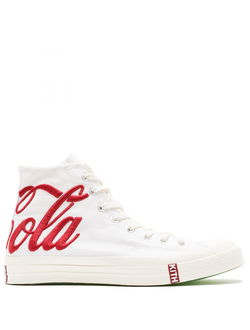 Кеды Converse x Coca Cola x Kith a высокие белые