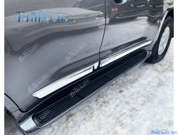 Молдинги Toyota Land Cruiser 200 узкие хром