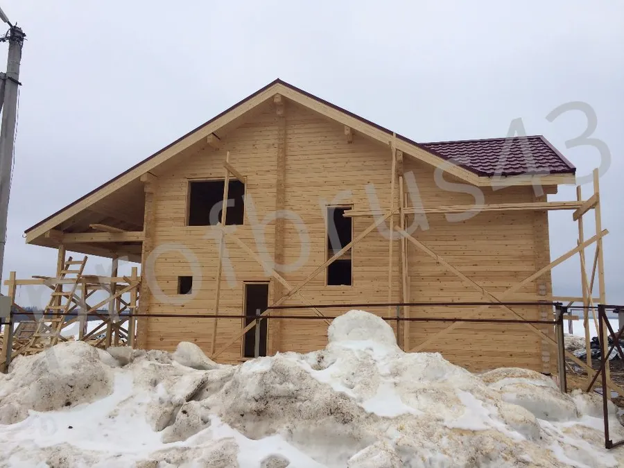 Дом из профилированного бруса камерной сушки, Московская область, Истринский район, деревня Зыково, февраль-март 2017
