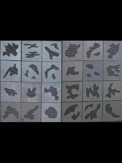 Набор трафаретов камуфляжа Пятна 17