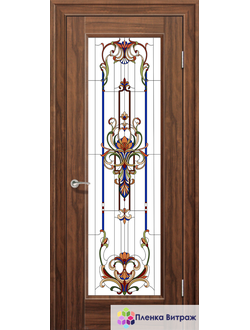 Витражная пленка, витражная пленка самоклеющаяся под заказ,пленочный витраж с классическим рисунком